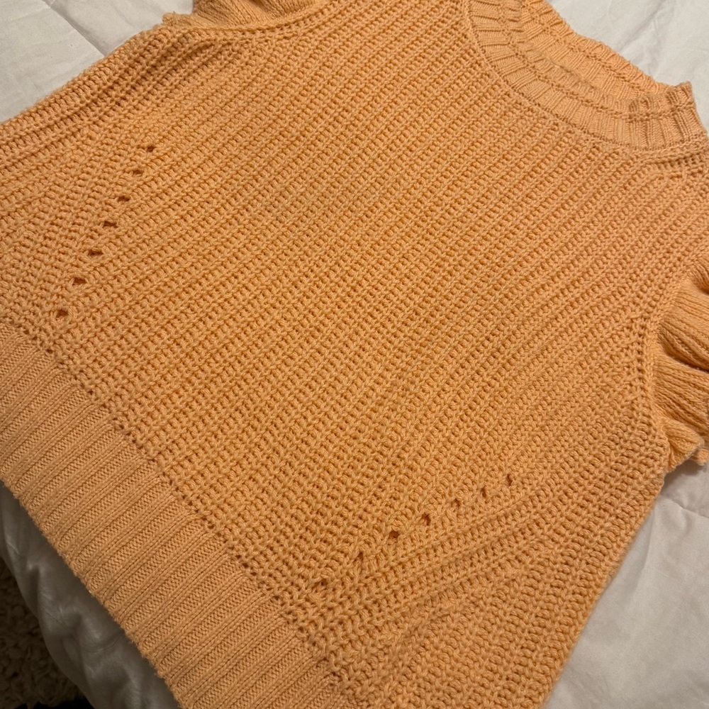 Universal Thread Women's Ruffled Knit Sweater - Peach - Picture 4 of 7